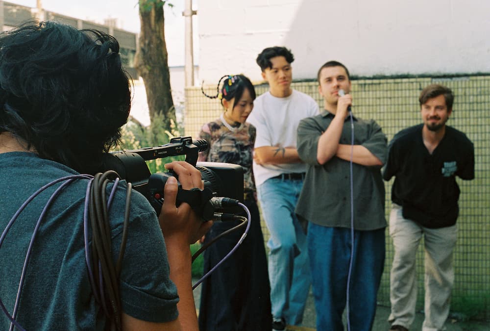 Baggage Claim being filmed for the Gigpit interview